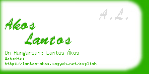 akos lantos business card